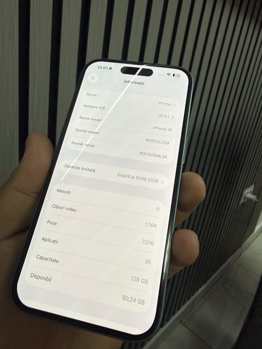 Apple Iphone 16 , Blue , 128GB , Baterie 100% , Impecabil.