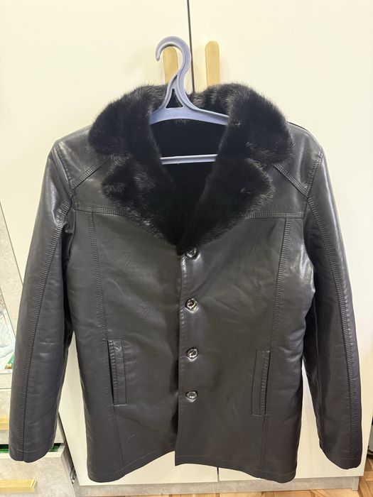 Кожаная куртка-дубленка