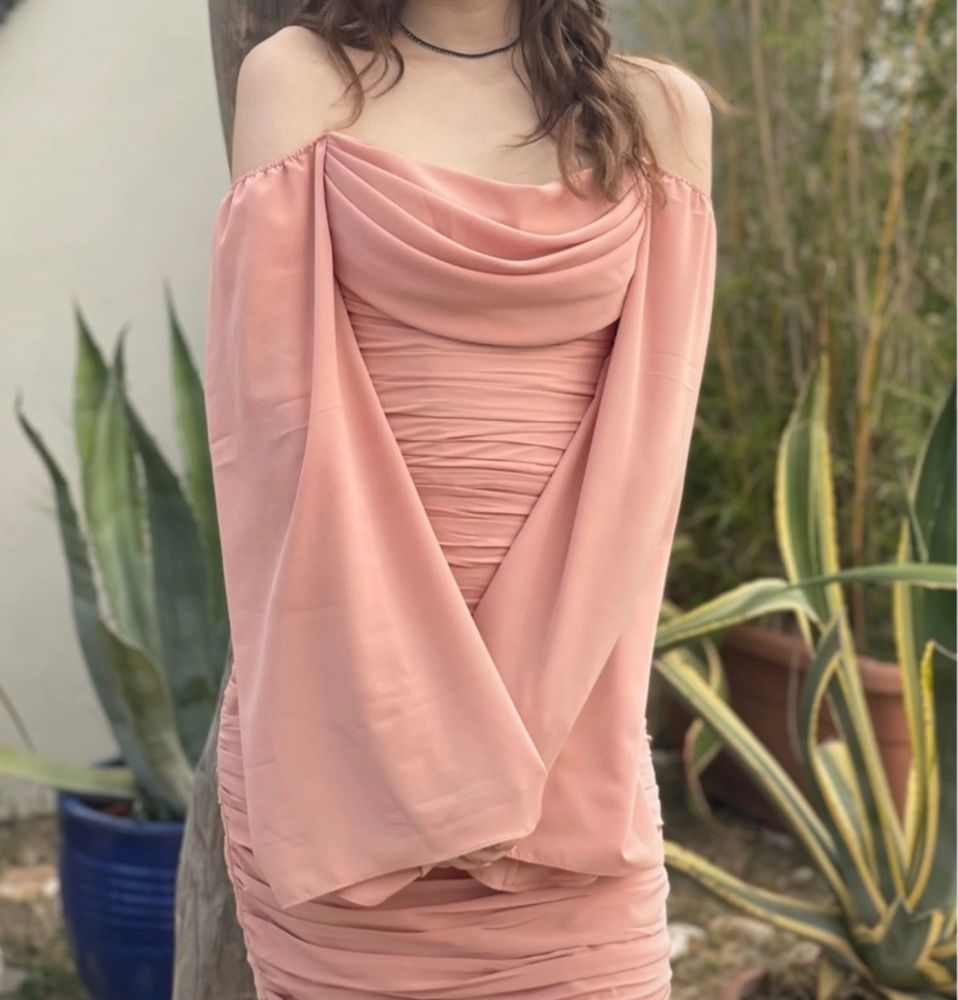 Rochie Adina Constantinescu roz pal