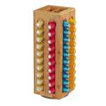 Suport Capsule de Cafea Nespresso 80 bucati Rotativ Bambus 40x14 cm
