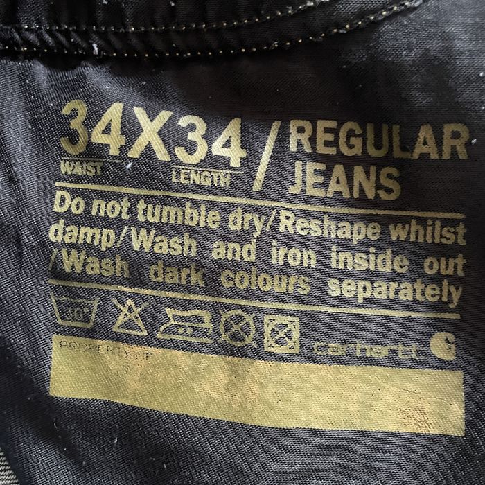 Blugi Carhartt albastri denim regular fit W34 L34 vintage