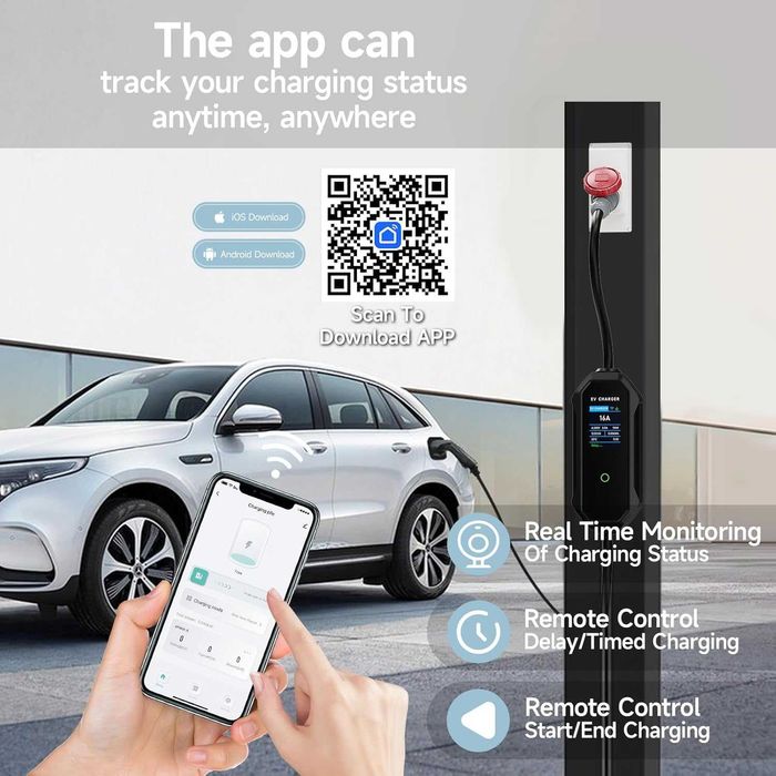 Чисто нов комплект кабели AFYEEV за електрически автомобили 11kW 8-16A