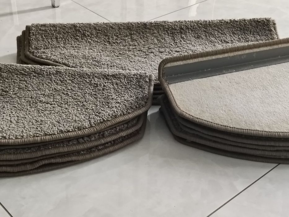Covorașe trepte Taupe 17 buc