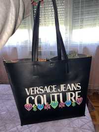 Geantă Versace Jeans Couture shopper neagra