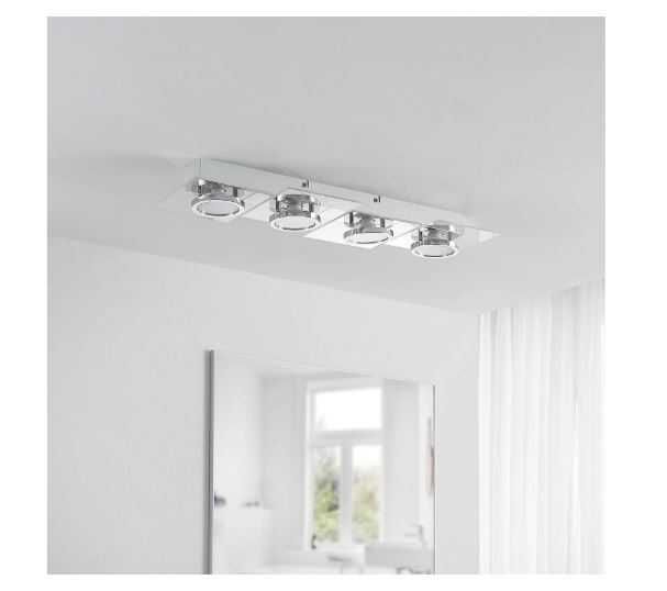 Plafoniera cu LED Lindby 9950990 Imiria dreptunghiulara, 4 becuri.