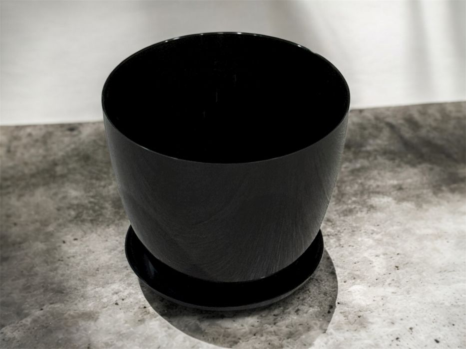 ГОРШОК | Цветочный горшок, объем 1,8 литров. Черный цвет