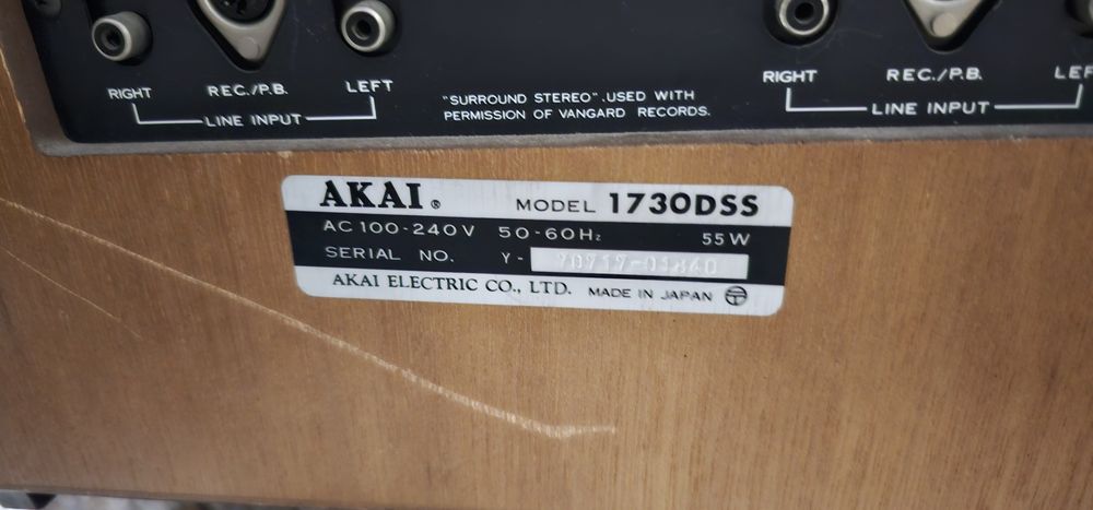 Magnetofon akai 1730dss intr-o stare perfecta