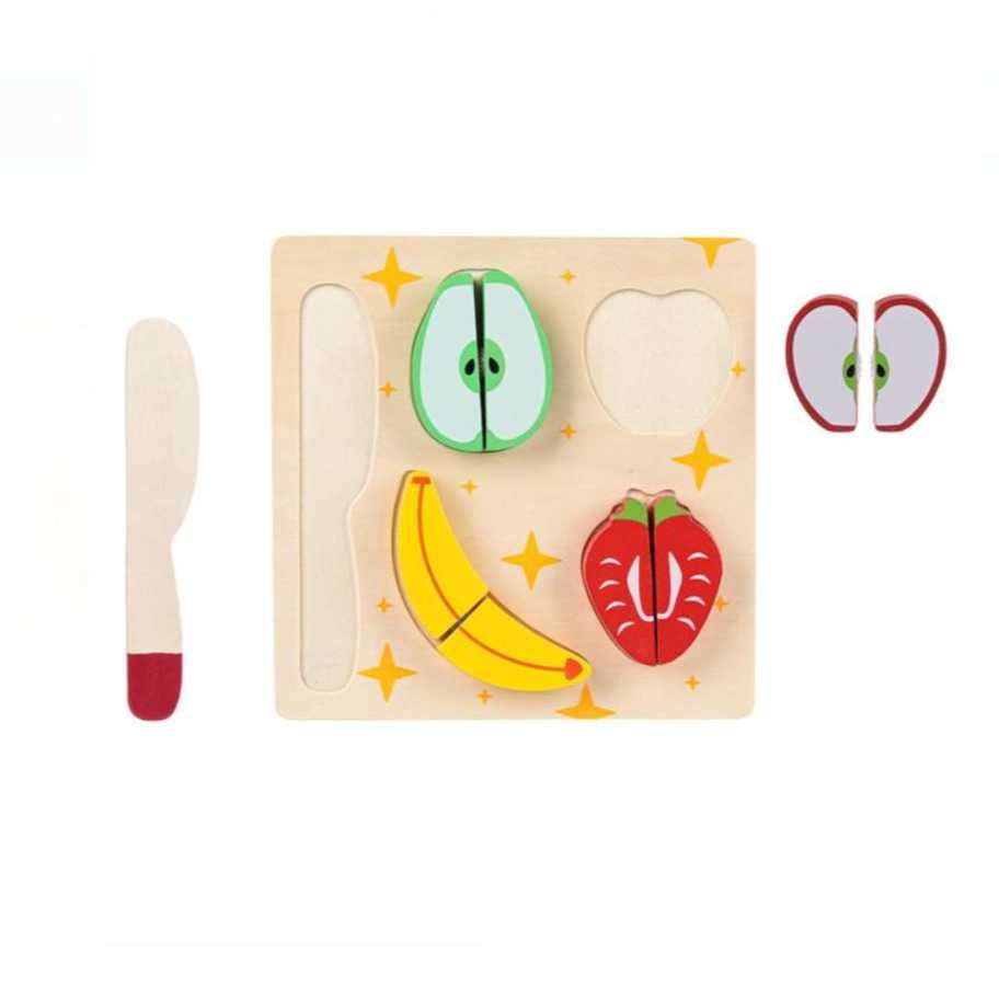 Puzzle educativ, Fructe de feliat, 9 piese, 18x18 cm