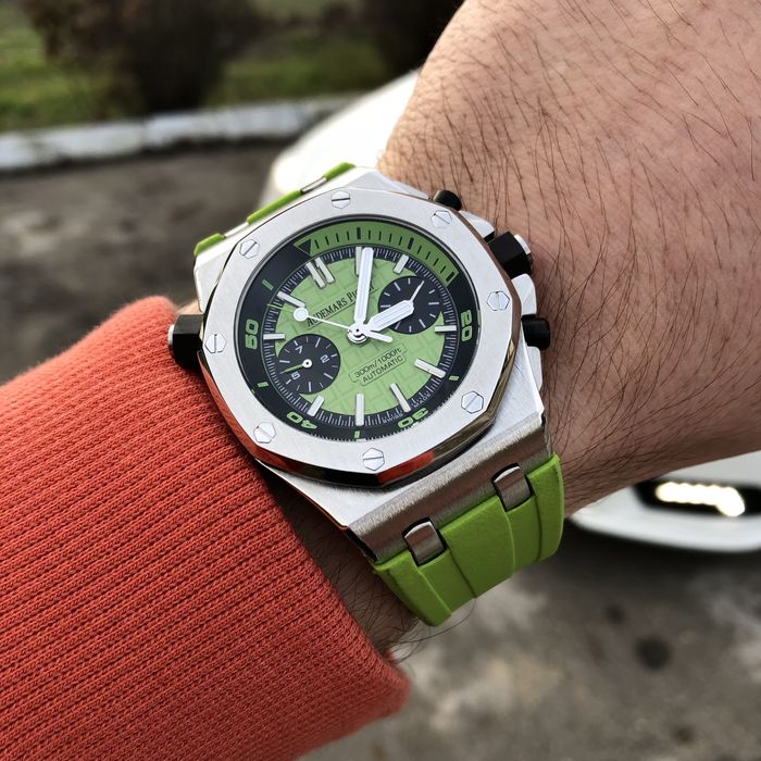 Ap Royal Oak Diver Green Dial rubber