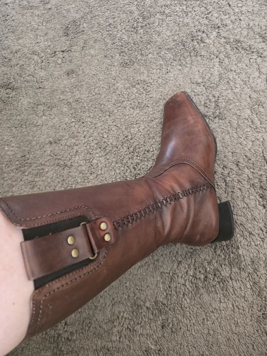 Дамски ботуши Tamaris естествена кожа