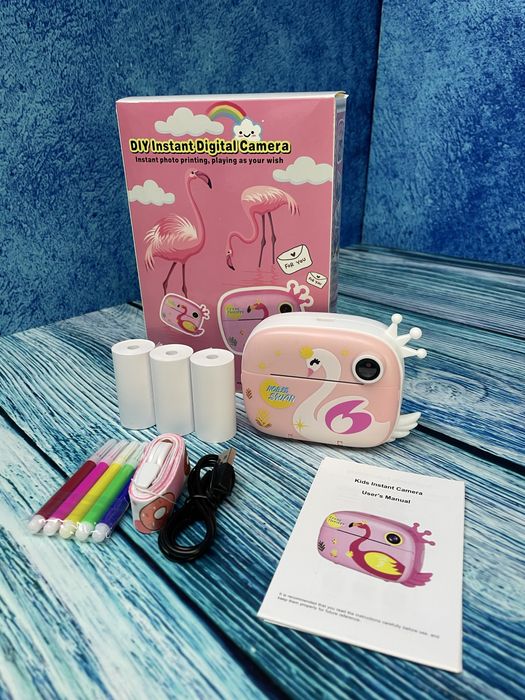 Детский многофункциональный фотоаппарат с мгновенной печатью