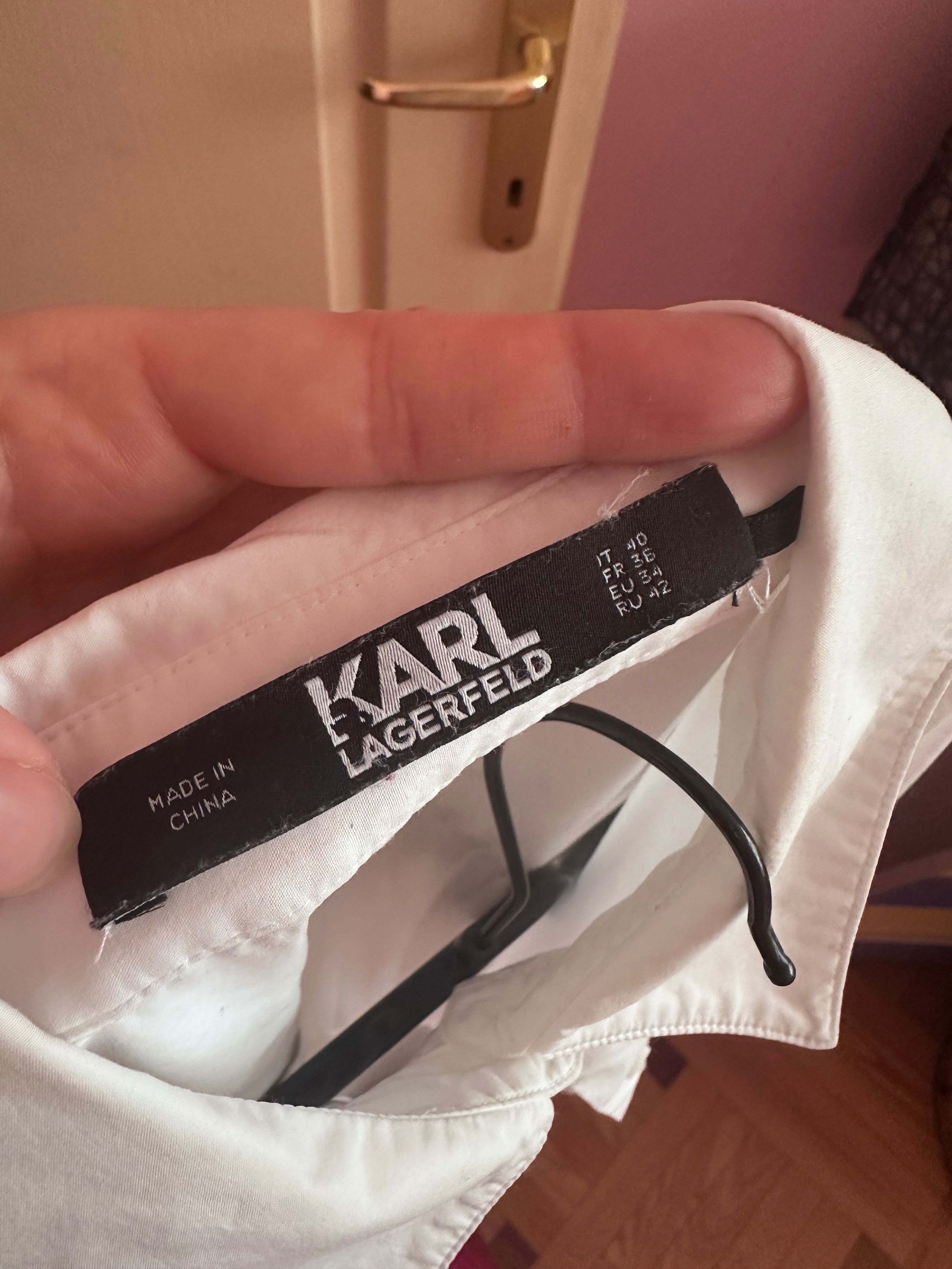 Karl Lagerfeld - оригинална дамска риза - бяла М