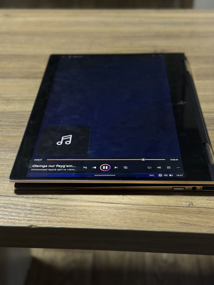 Hp Spectr x360 Convertible 13-ae0xx 512 gb zaryadka 5 6 soat saqlaydi