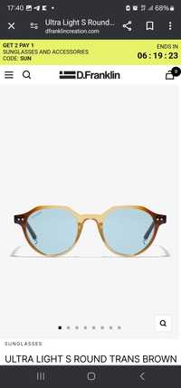 Ochelari de soare Unisex D.Franklin Ultra light Brown/blue