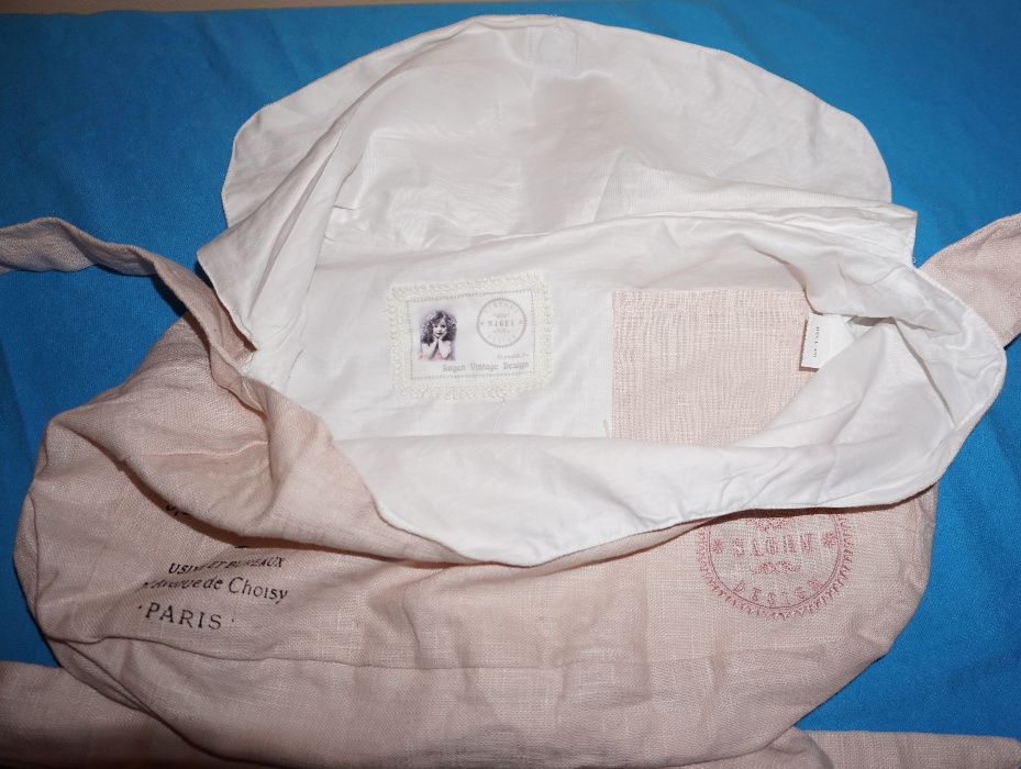 Чисто нова дамска Vintage чанта Sagen Design от 100% Лен