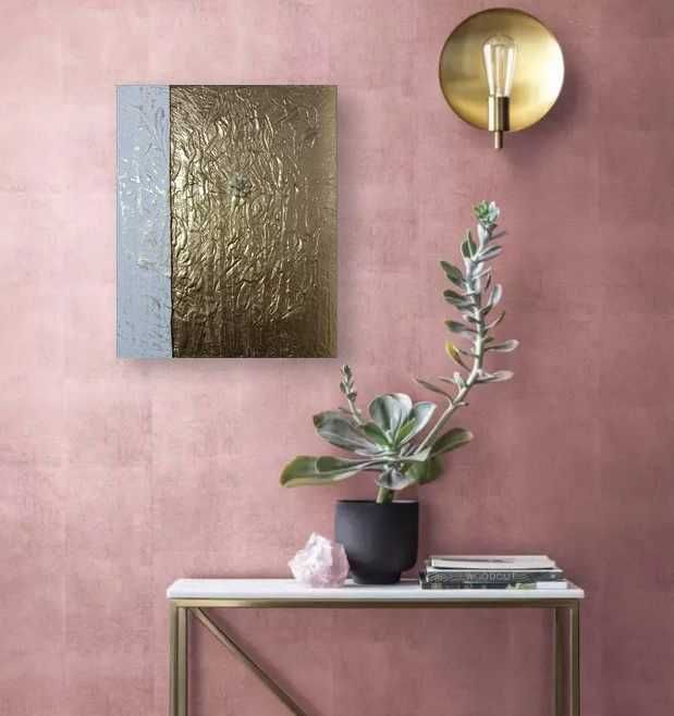 Картина абстракция золото