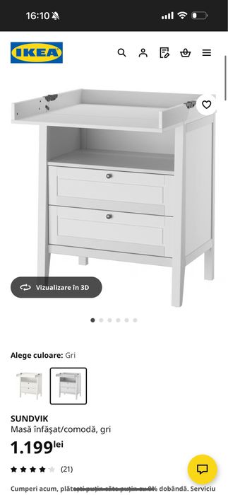 Masa de infasat -Ikea