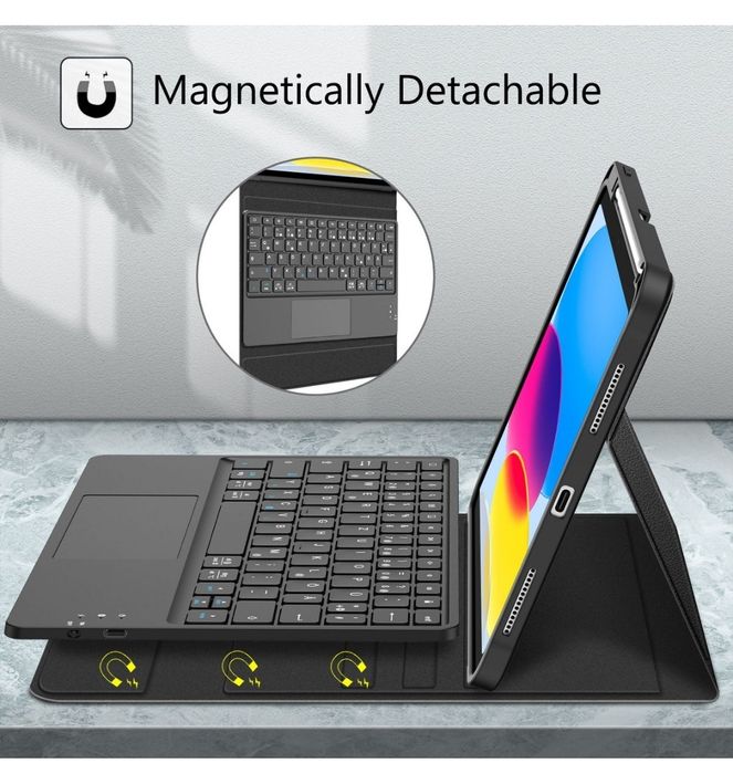 Husa ipad 11 " / 10,9"  Bluetooth cu tastatură magnetica