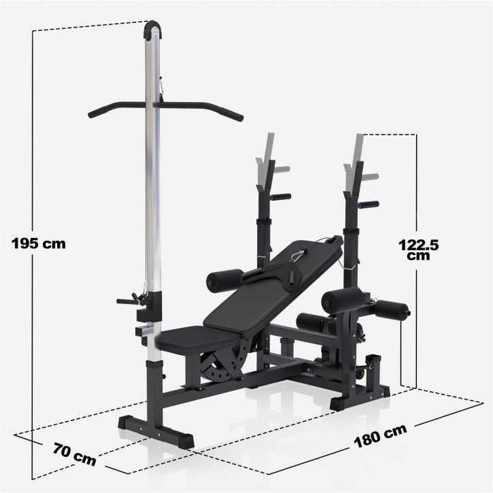 Banca multifunctionala cu scripete pentru fitness