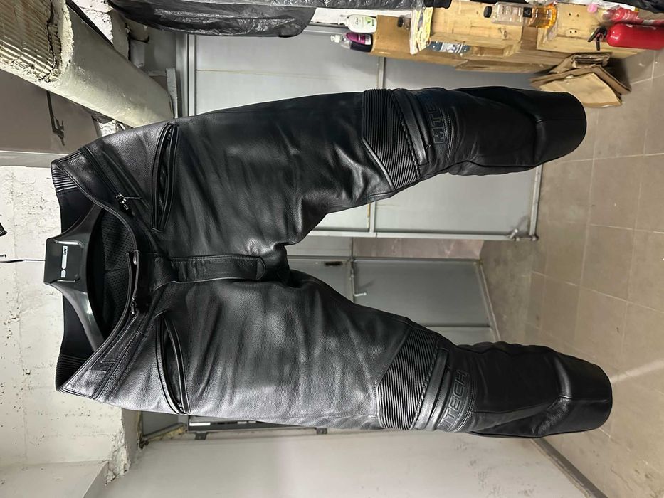 Pantaloni piele moto MTECH marimea 50 negri