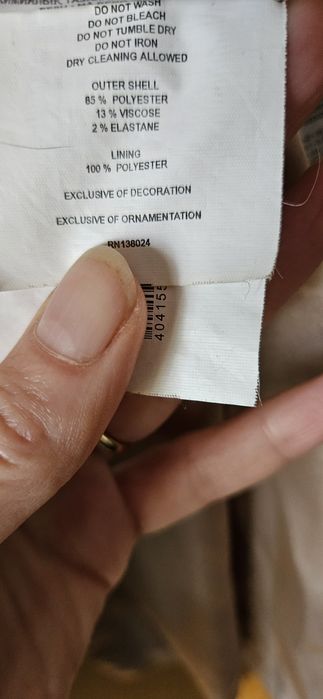 Palton Fisbone S crem