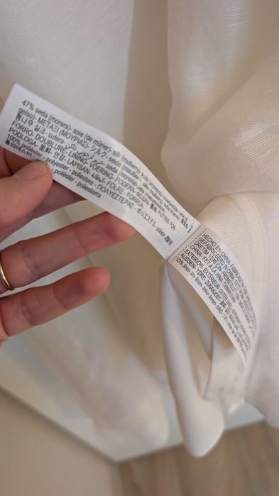 Рокля Massimo Dutti, лен и коприна