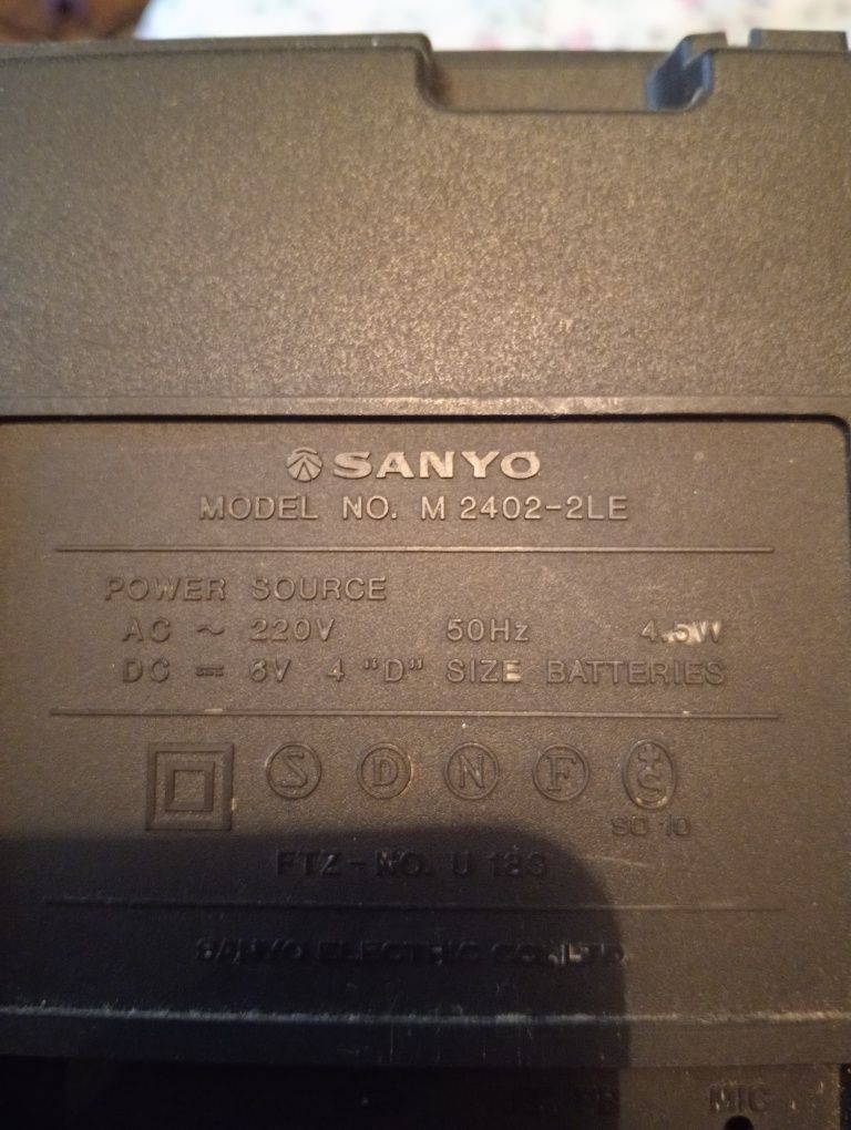 Radiocasetofon Sanyo