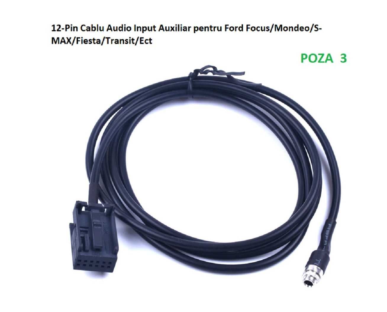 Cablu adaptor auxiliar USB Ford Bluetooth - Jack - Microfon