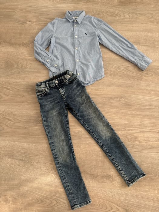 Set blugi Ralph Lauren+ camasa h&m, 128