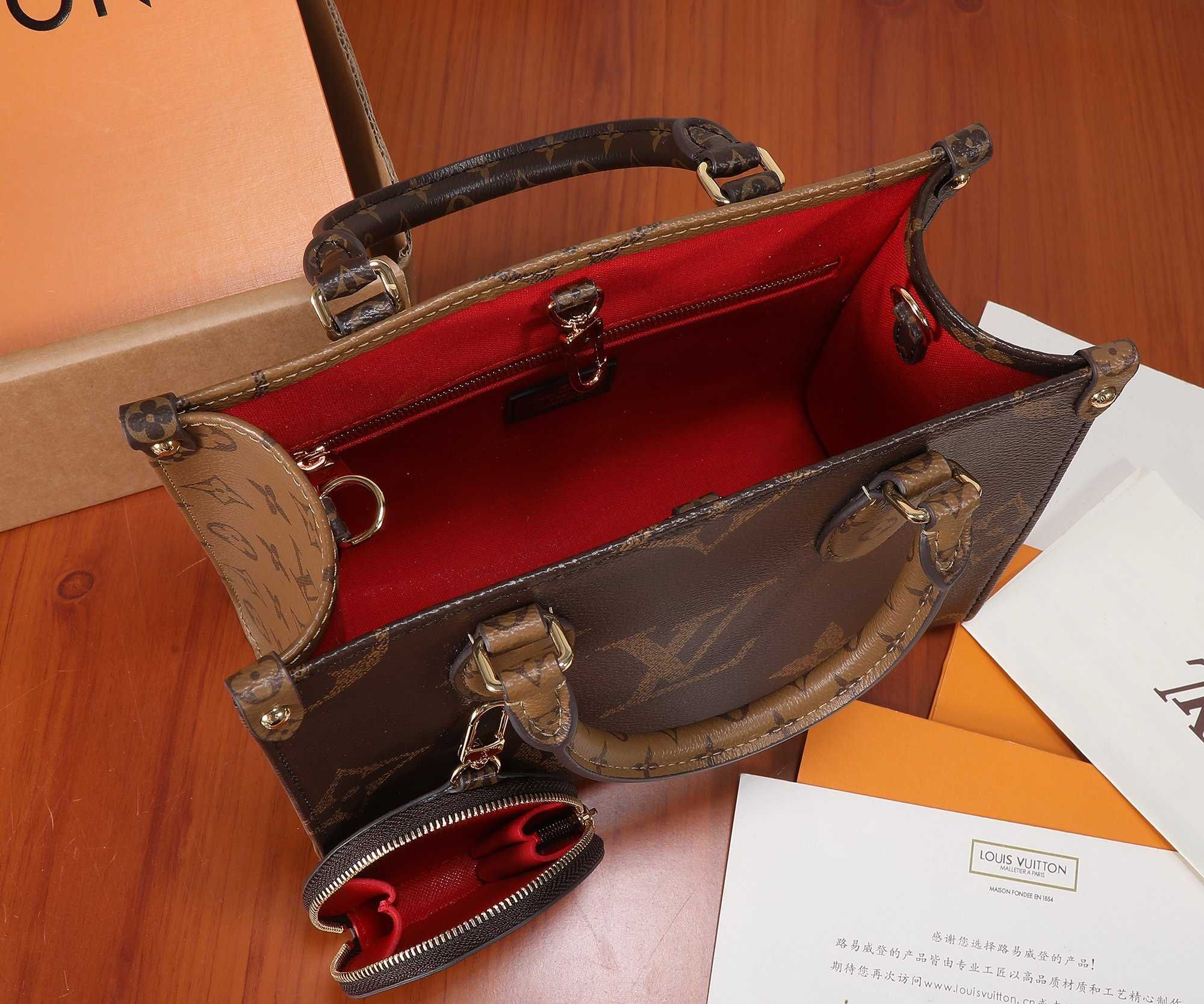 Geanta Louis Vuitton Onthego 25cm, canvas, tip Premium
