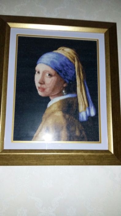 Goblen diagrama "Fata cu cercel de perla"