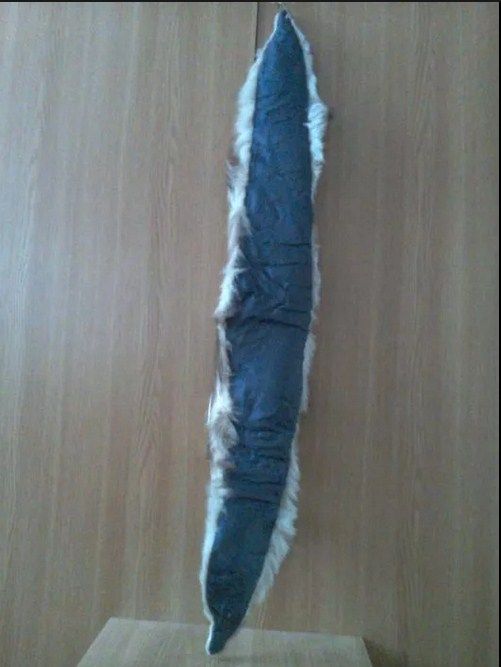 Guler deosebit, din blană de vulpe argintie