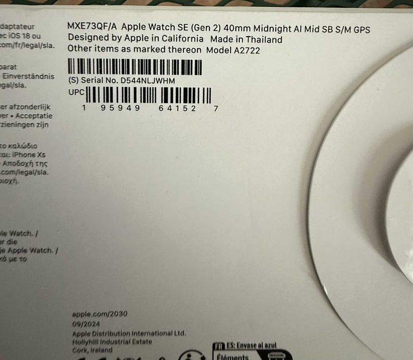Apple Watch SE (2nd Generation) GPS, 40 мм 2024г