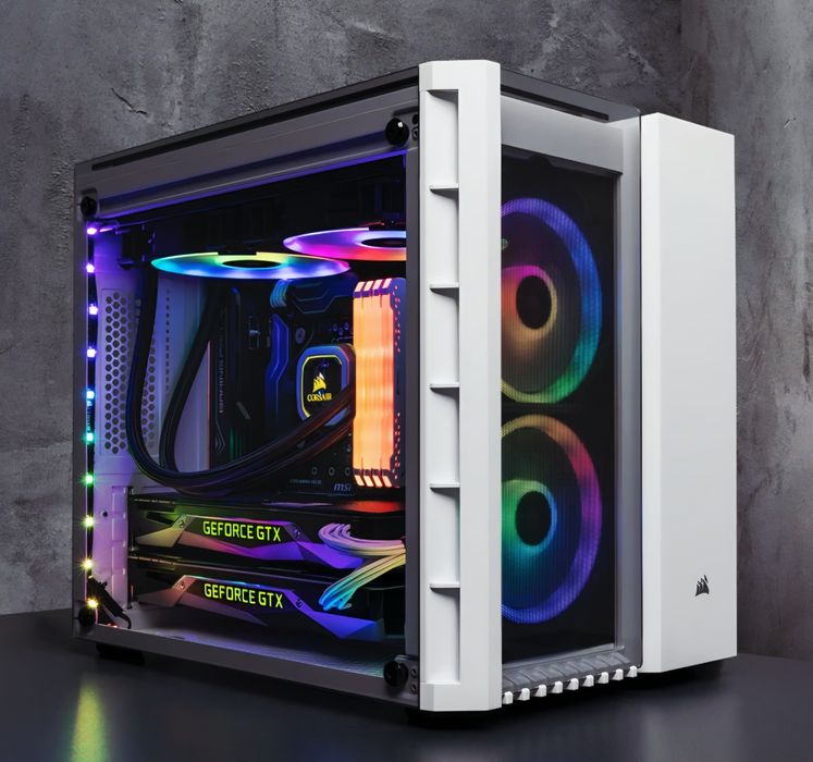Carcasa gaming CORSAIR Crystal Series 280X RGB White Full RGB