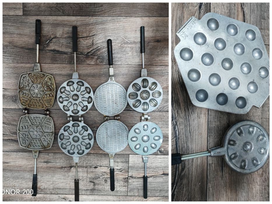 Орешница вафельница, грибочница форма для кекса