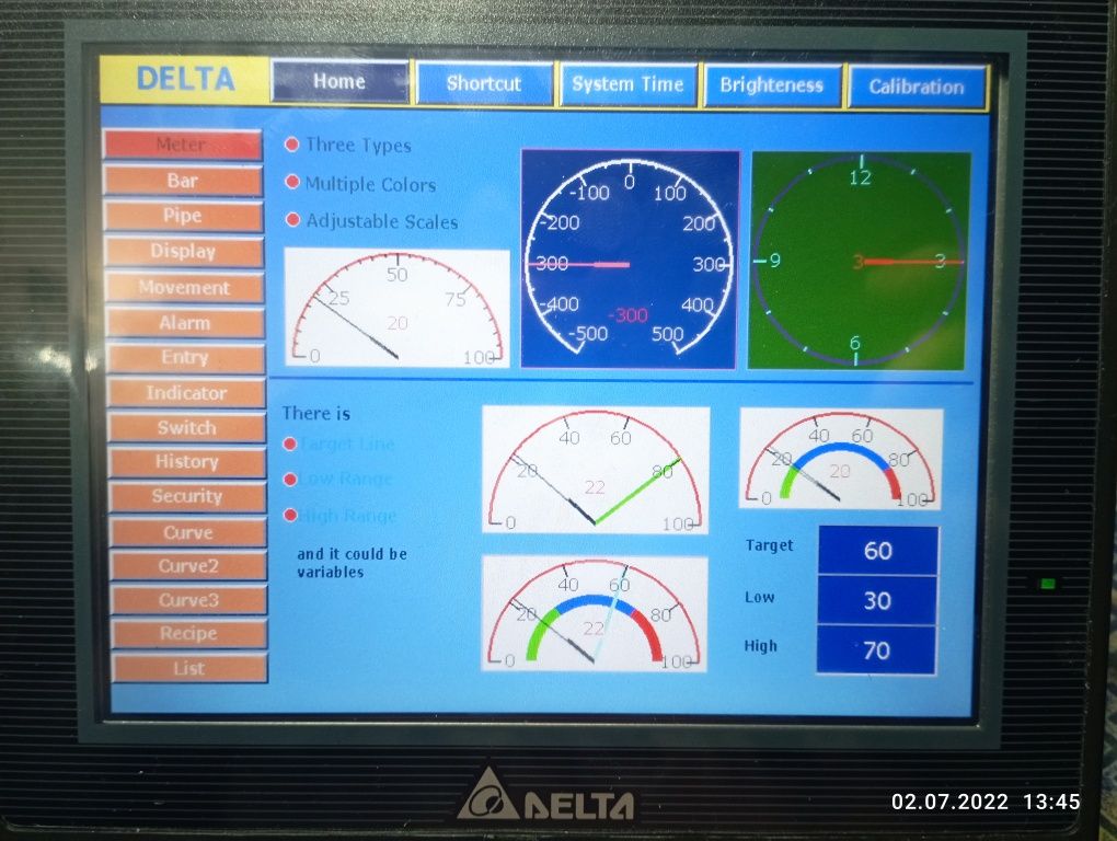 HMI DELTA model dop-B07S515