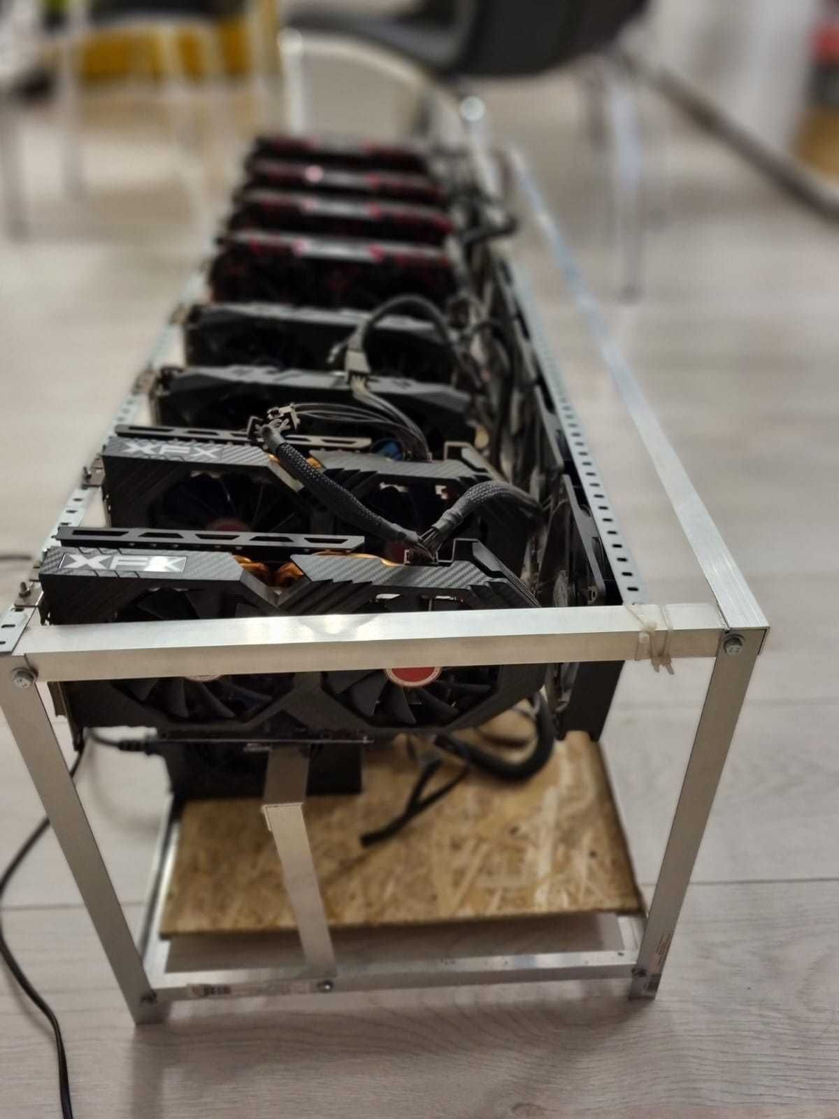 Mining rig: .244 MH/s, GPU: 8 x AMD RX 580 8GB (Accept schimb)