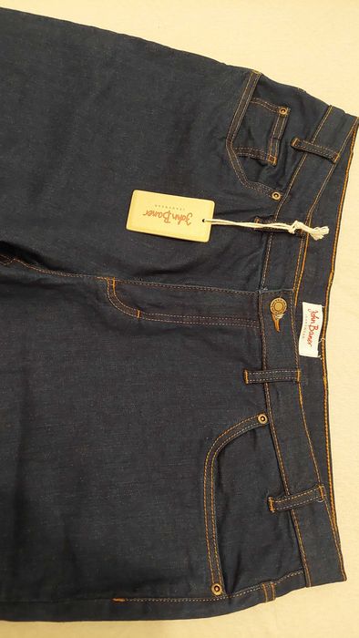 Blugi John Banner 48, bleumarin, drepti,  noi