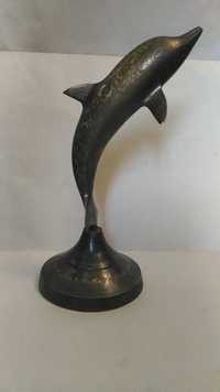 Statueta bronz delfin