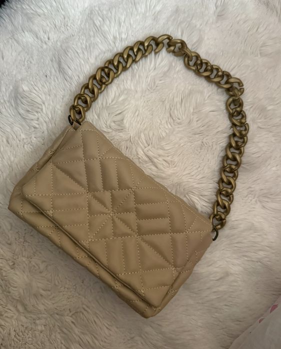 Дамска бежова чанта