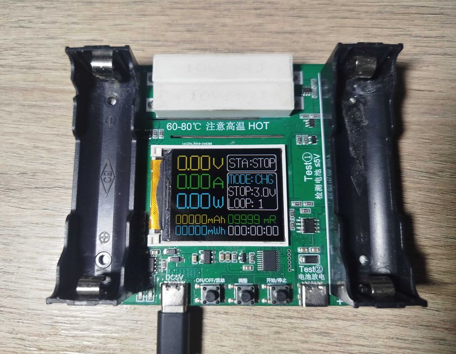 Тестер за капацитет XH-M239 usb-C на Li-Ion батерии 18650