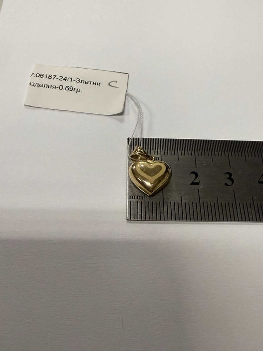 *** Уникална *** Златна висулка 0.69гр 14к