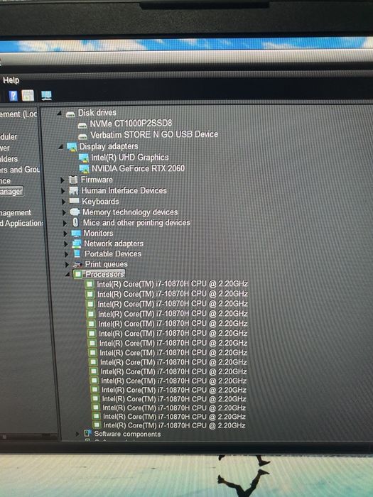 Laptop captiva i7 10870H  16TH 32gb 1tb ssd