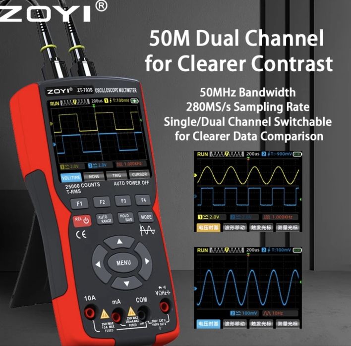 Мульииметр-осциллограф ZOYI ZT-703S