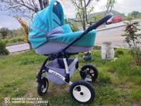 Бебешка количка Armel 2в1: цвят: аквамарин/сив
