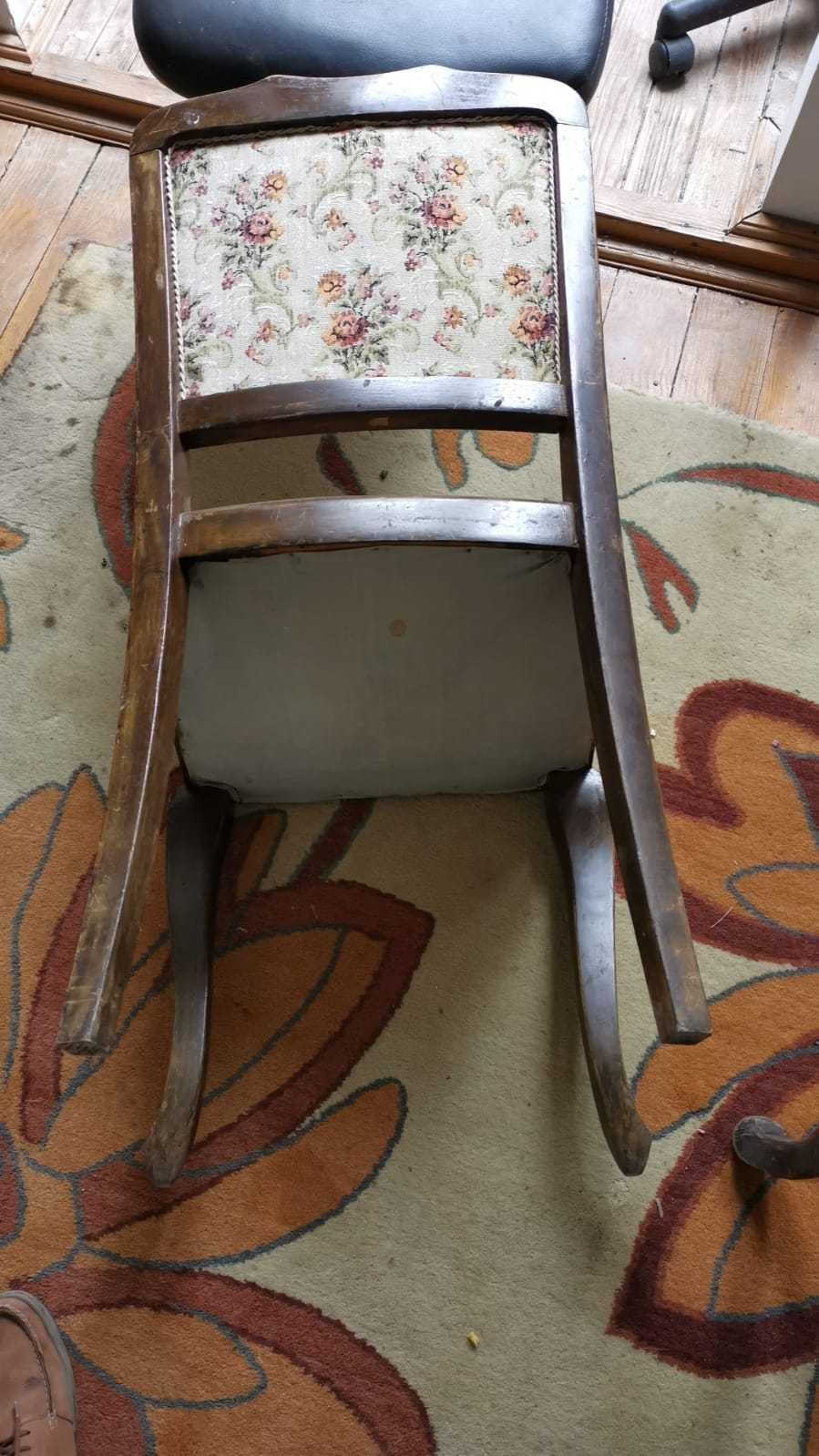 3 buc scaune tapitate lemn masiv vintage