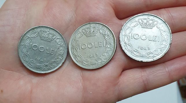 Lot 3 - Moneda argint 100 lei an 1943 Regele Mihai I