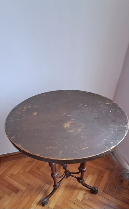 Masa rotunda vintage-picioare fier
