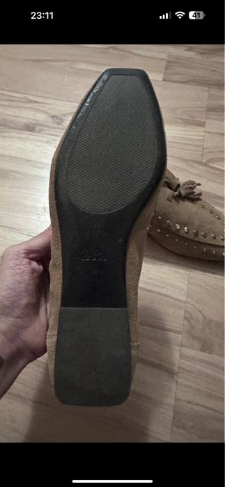 Mocasini zara piele intoarsa