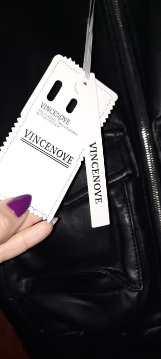 Нов кожен елек с етикет